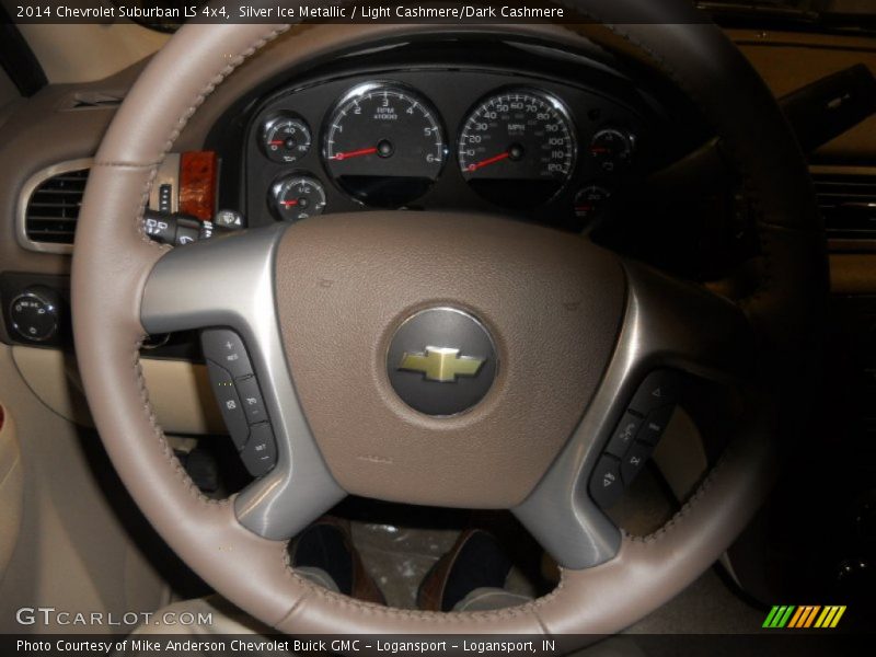 Silver Ice Metallic / Light Cashmere/Dark Cashmere 2014 Chevrolet Suburban LS 4x4