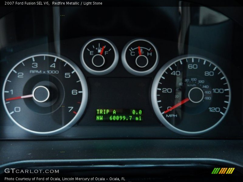 Redfire Metallic / Light Stone 2007 Ford Fusion SEL V6