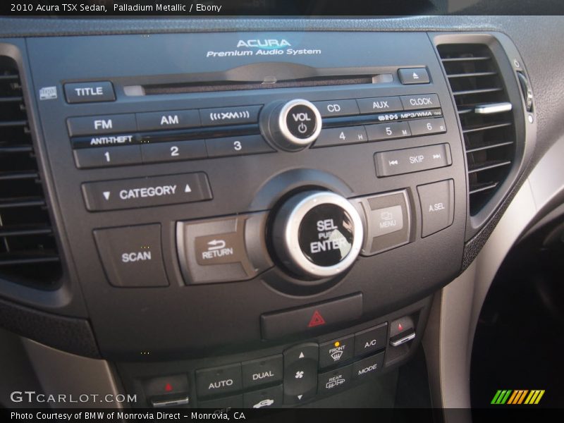 Palladium Metallic / Ebony 2010 Acura TSX Sedan