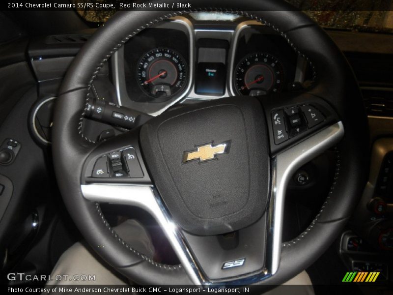 Red Rock Metallic / Black 2014 Chevrolet Camaro SS/RS Coupe