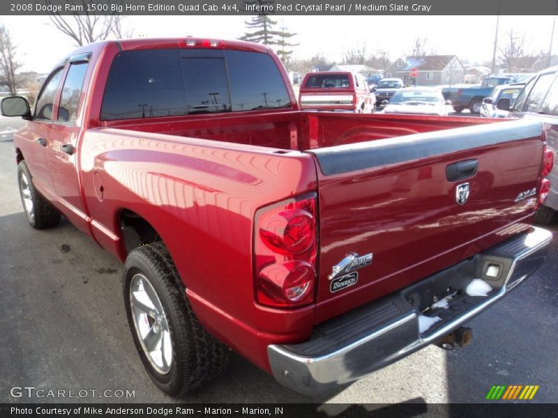 Inferno Red Crystal Pearl / Medium Slate Gray 2008 Dodge Ram 1500 Big Horn Edition Quad Cab 4x4