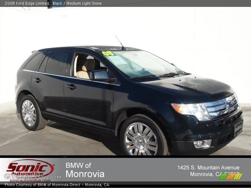 Black / Medium Light Stone 2008 Ford Edge Limited