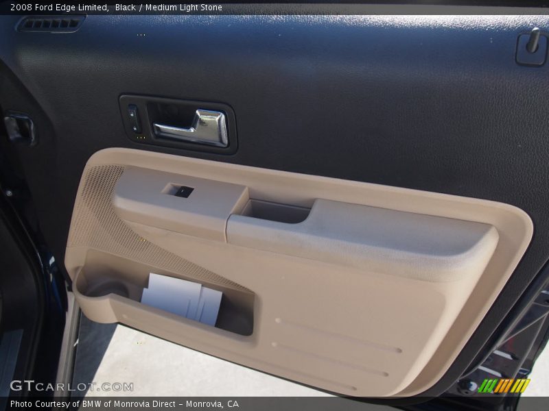Black / Medium Light Stone 2008 Ford Edge Limited