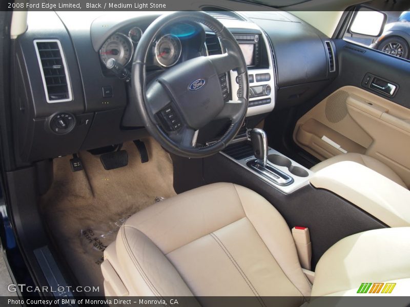 Black / Medium Light Stone 2008 Ford Edge Limited