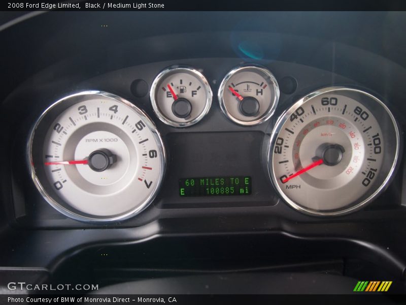 Black / Medium Light Stone 2008 Ford Edge Limited