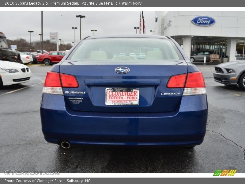 Azurite Blue Metallic / Warm Ivory 2010 Subaru Legacy 2.5i Premium Sedan