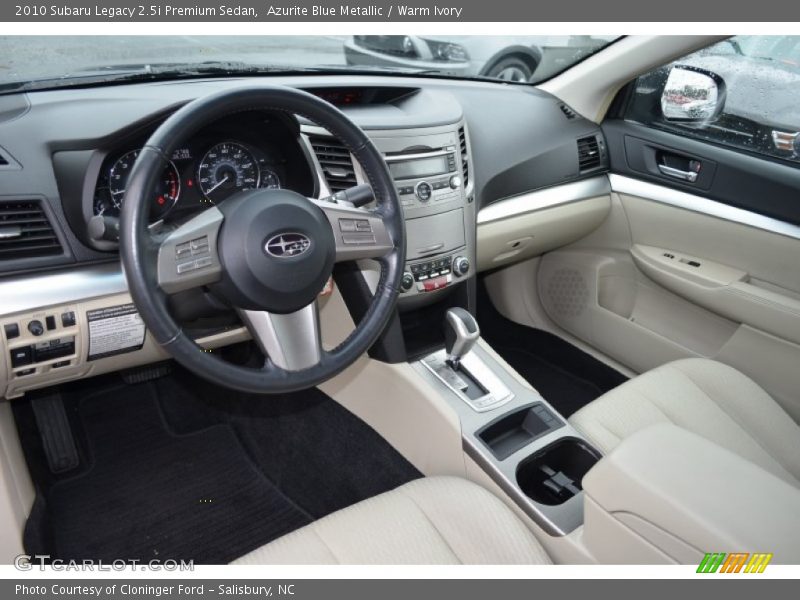 Azurite Blue Metallic / Warm Ivory 2010 Subaru Legacy 2.5i Premium Sedan