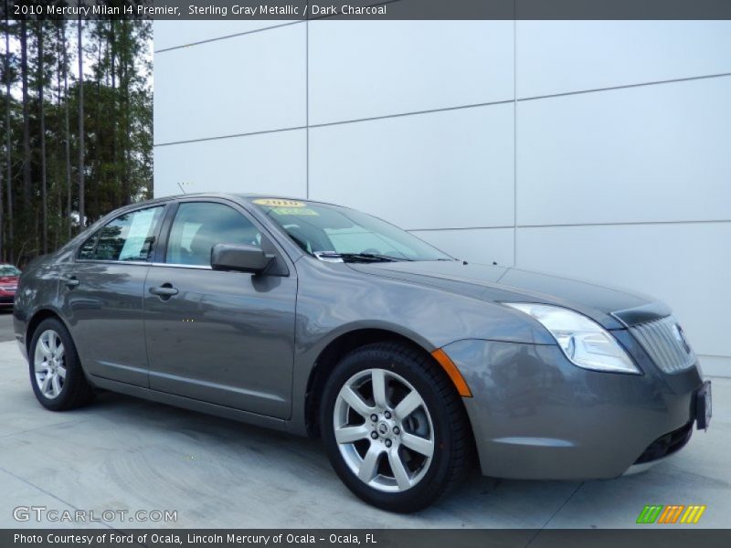 Sterling Gray Metallic / Dark Charcoal 2010 Mercury Milan I4 Premier