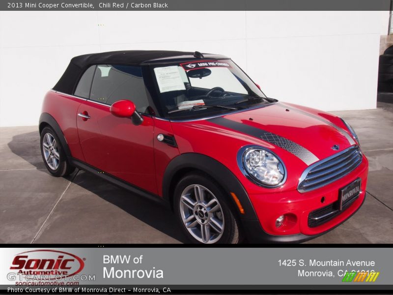 Chili Red / Carbon Black 2013 Mini Cooper Convertible