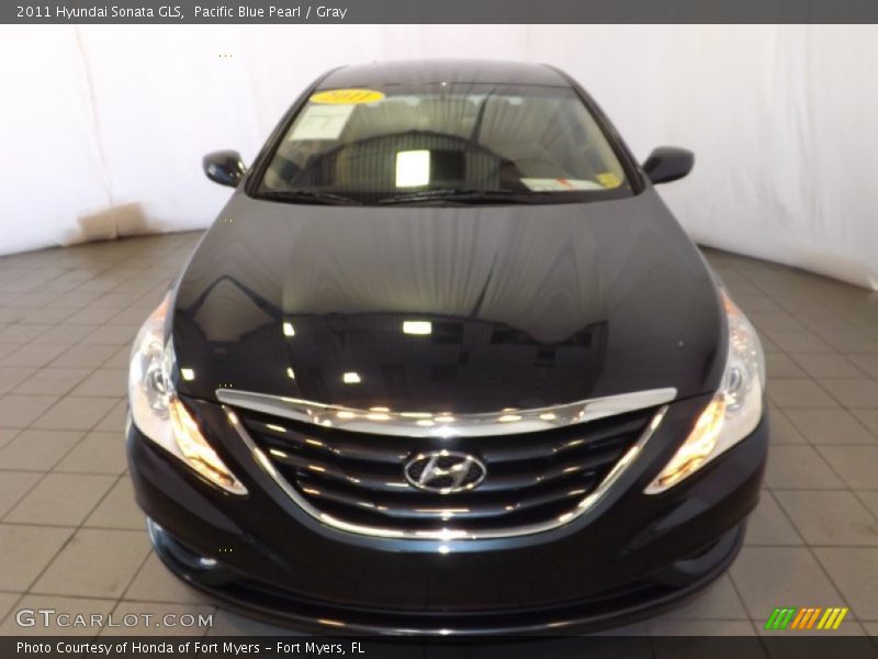 Pacific Blue Pearl / Gray 2011 Hyundai Sonata GLS