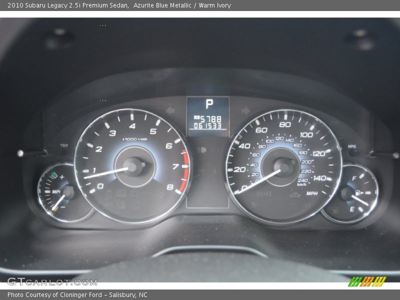 Azurite Blue Metallic / Warm Ivory 2010 Subaru Legacy 2.5i Premium Sedan