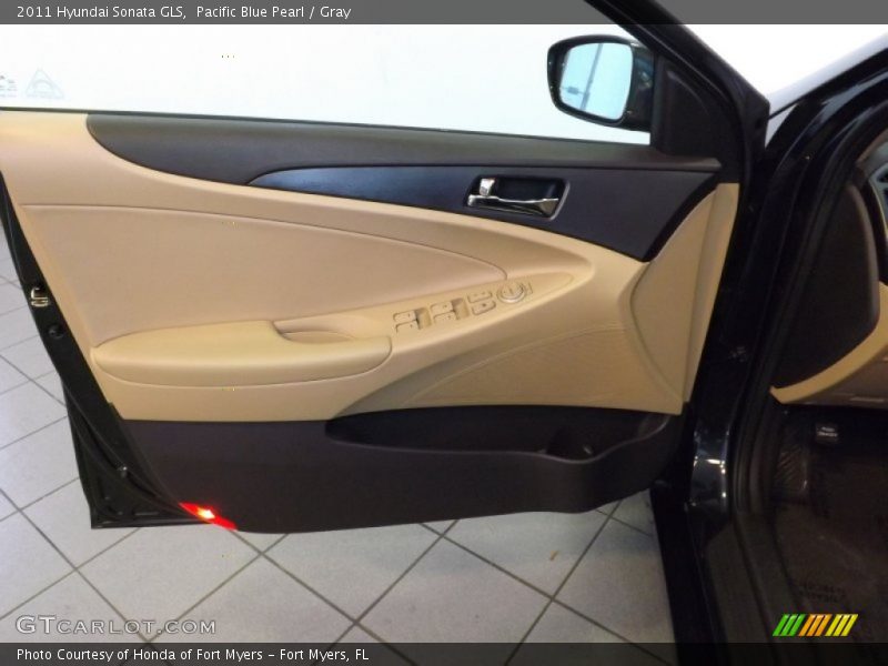 Pacific Blue Pearl / Gray 2011 Hyundai Sonata GLS