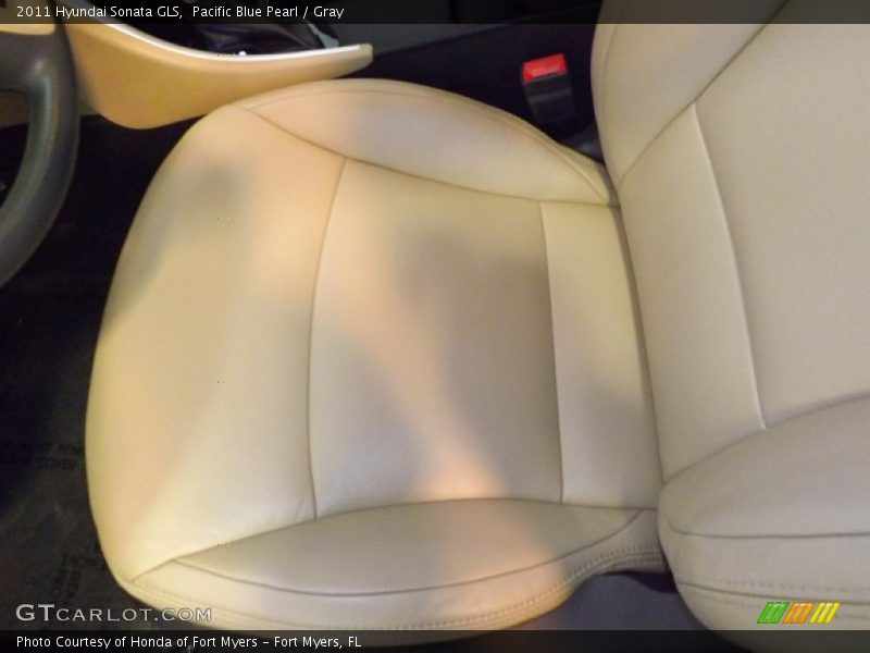 Pacific Blue Pearl / Gray 2011 Hyundai Sonata GLS
