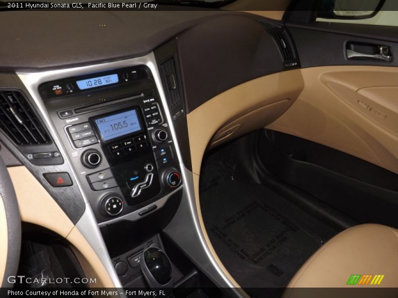 Pacific Blue Pearl / Gray 2011 Hyundai Sonata GLS