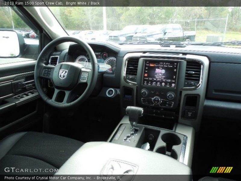 Bright White / Black 2013 Ram 1500 Sport Crew Cab