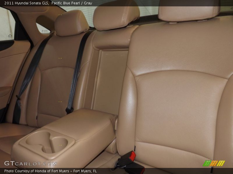 Pacific Blue Pearl / Gray 2011 Hyundai Sonata GLS
