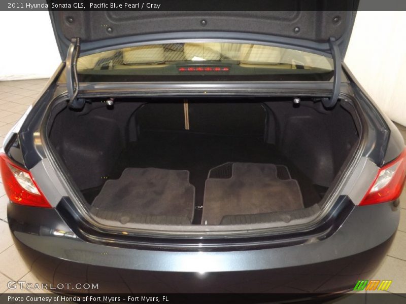 Pacific Blue Pearl / Gray 2011 Hyundai Sonata GLS