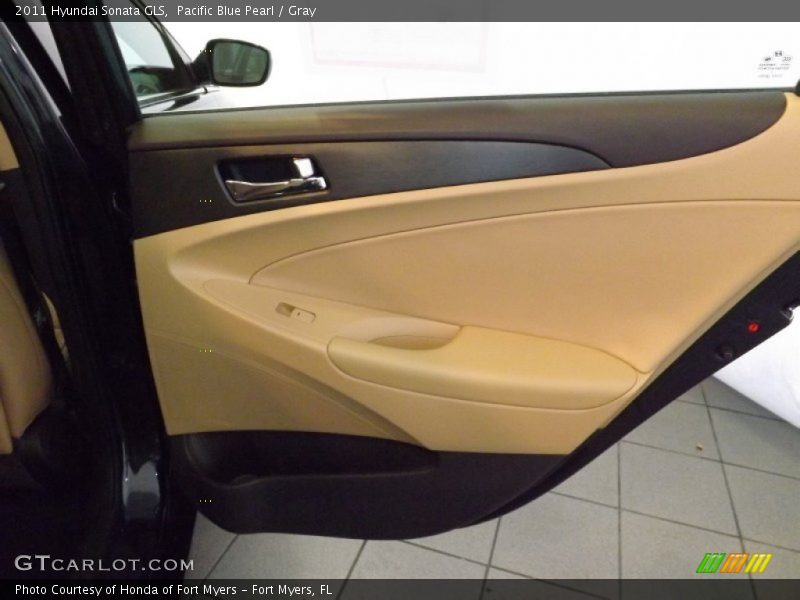 Pacific Blue Pearl / Gray 2011 Hyundai Sonata GLS