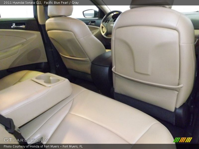 Pacific Blue Pearl / Gray 2011 Hyundai Sonata GLS