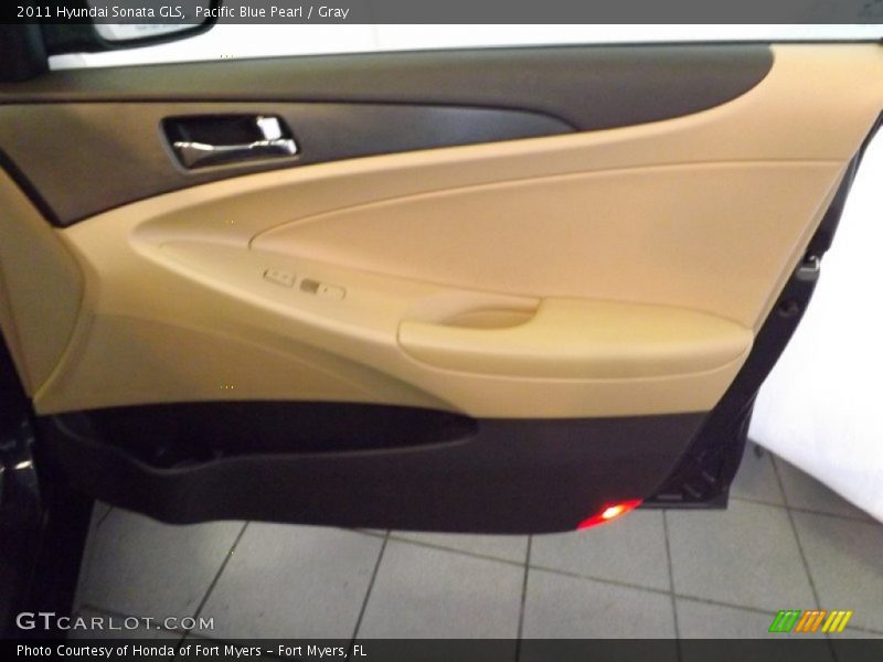 Pacific Blue Pearl / Gray 2011 Hyundai Sonata GLS