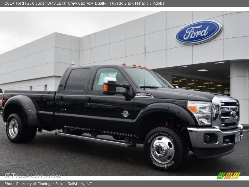 Tuxedo Black Metallic / Adobe 2014 Ford F350 Super Duty Lariat Crew Cab 4x4 Dually