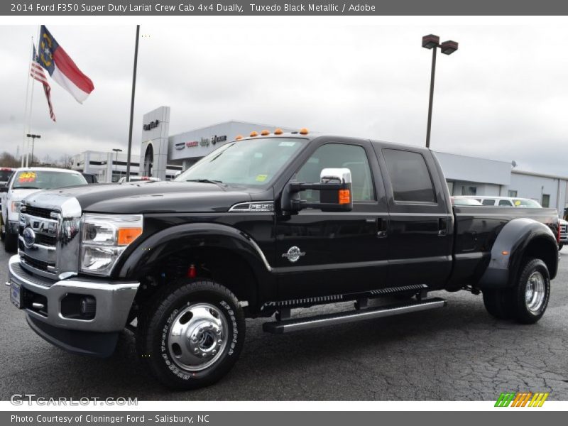 Tuxedo Black Metallic / Adobe 2014 Ford F350 Super Duty Lariat Crew Cab 4x4 Dually