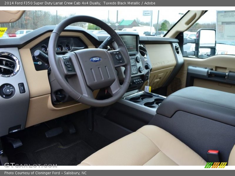 Tuxedo Black Metallic / Adobe 2014 Ford F350 Super Duty Lariat Crew Cab 4x4 Dually