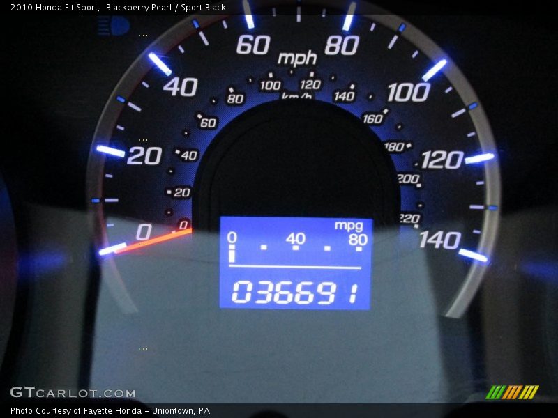 Blackberry Pearl / Sport Black 2010 Honda Fit Sport