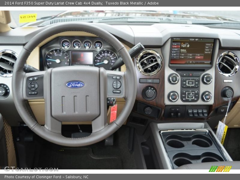 Tuxedo Black Metallic / Adobe 2014 Ford F350 Super Duty Lariat Crew Cab 4x4 Dually