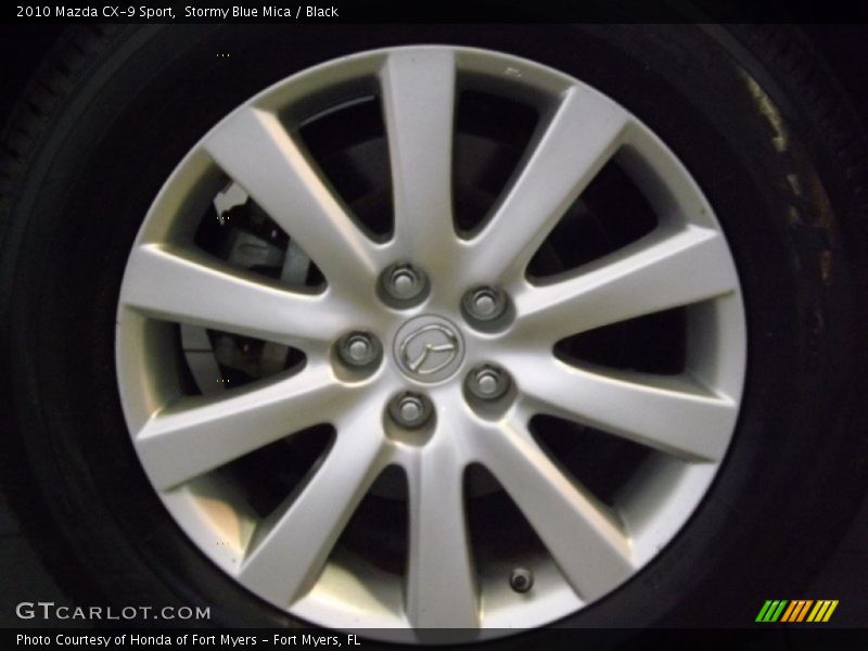 Stormy Blue Mica / Black 2010 Mazda CX-9 Sport