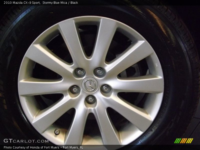 Stormy Blue Mica / Black 2010 Mazda CX-9 Sport