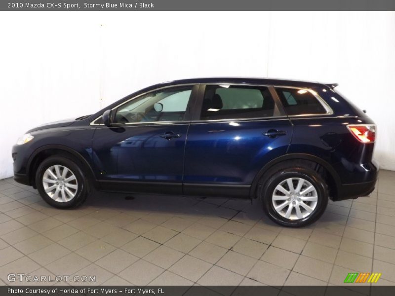 Stormy Blue Mica / Black 2010 Mazda CX-9 Sport