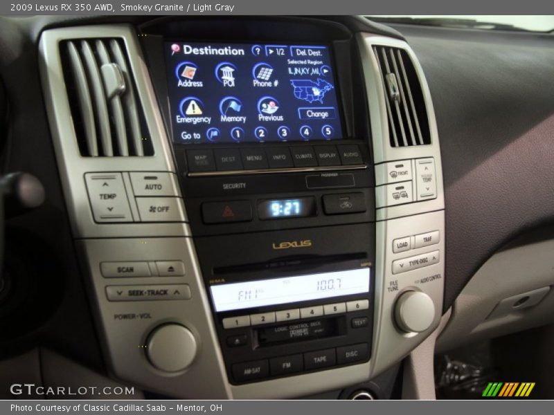 Smokey Granite / Light Gray 2009 Lexus RX 350 AWD