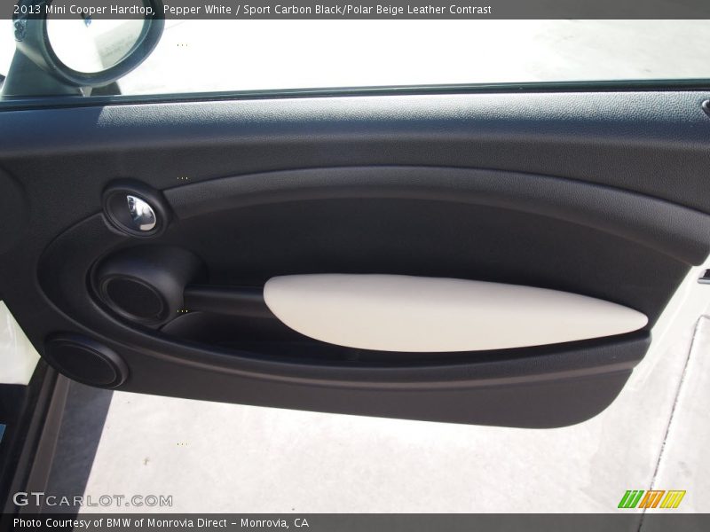 Pepper White / Sport Carbon Black/Polar Beige Leather Contrast 2013 Mini Cooper Hardtop