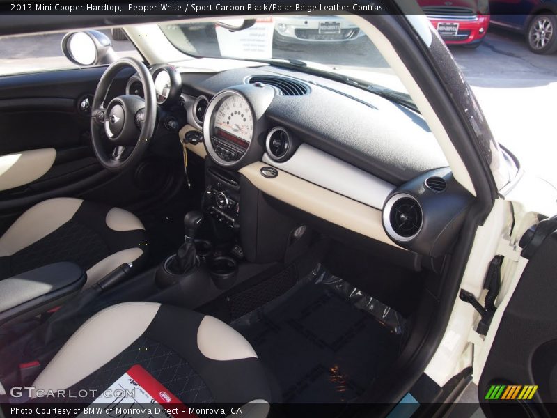 Pepper White / Sport Carbon Black/Polar Beige Leather Contrast 2013 Mini Cooper Hardtop