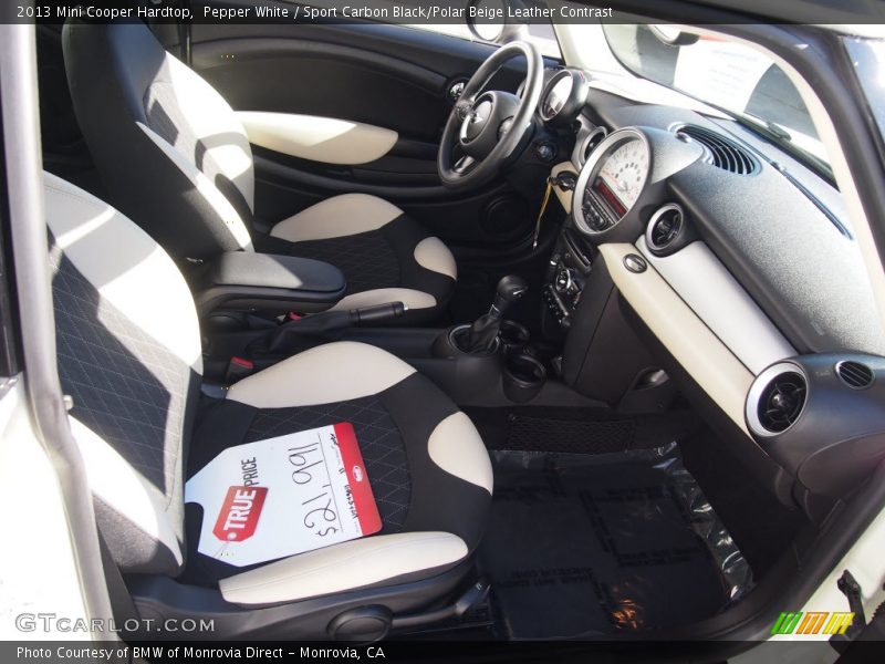 Pepper White / Sport Carbon Black/Polar Beige Leather Contrast 2013 Mini Cooper Hardtop