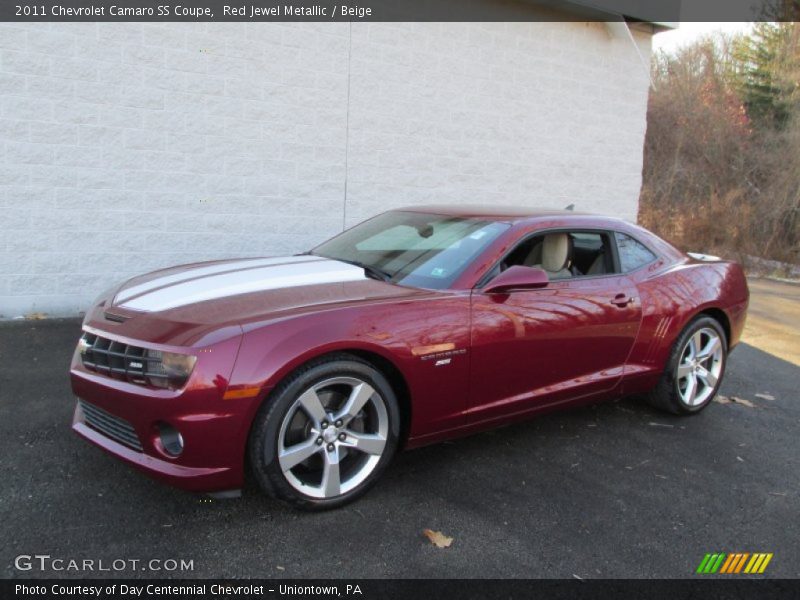 Red Jewel Metallic / Beige 2011 Chevrolet Camaro SS Coupe