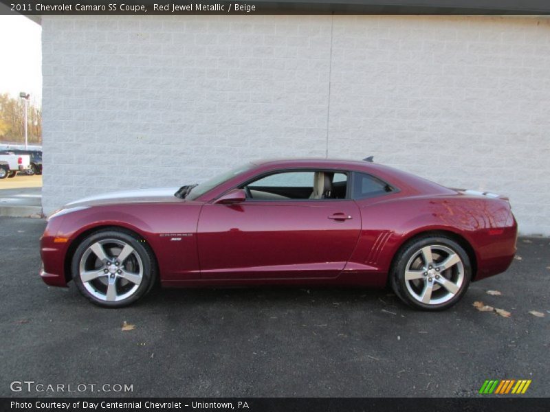 Red Jewel Metallic / Beige 2011 Chevrolet Camaro SS Coupe