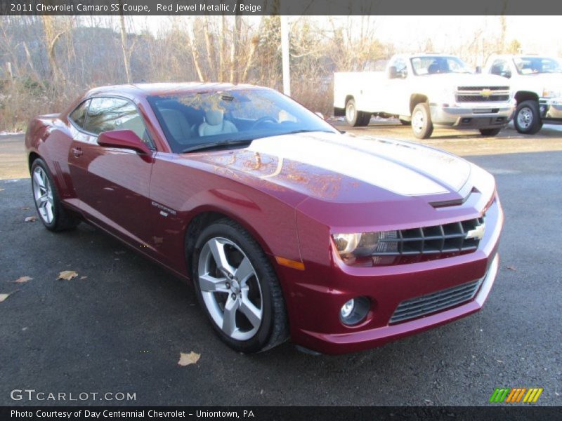 Red Jewel Metallic / Beige 2011 Chevrolet Camaro SS Coupe