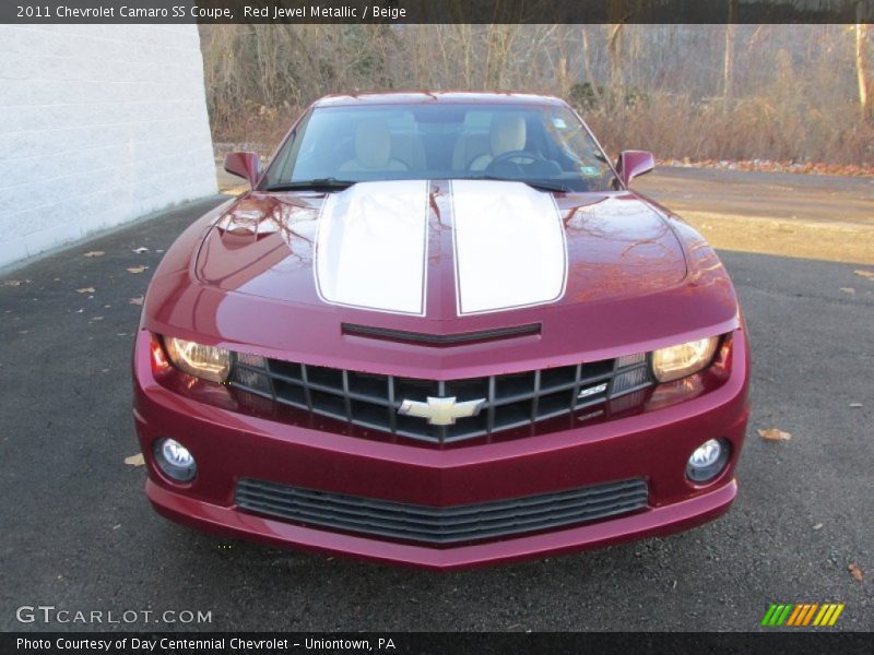 Red Jewel Metallic / Beige 2011 Chevrolet Camaro SS Coupe