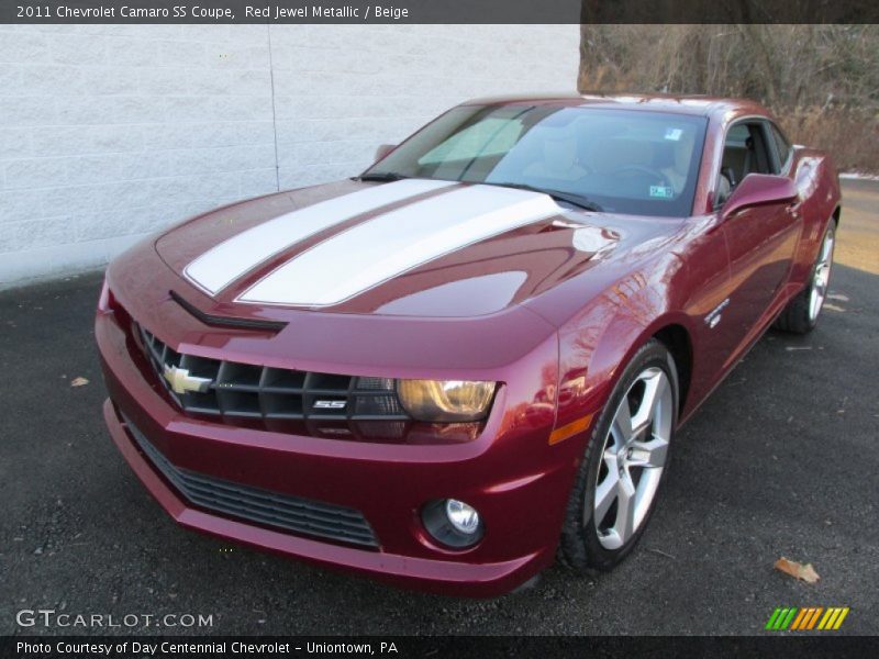 Red Jewel Metallic / Beige 2011 Chevrolet Camaro SS Coupe
