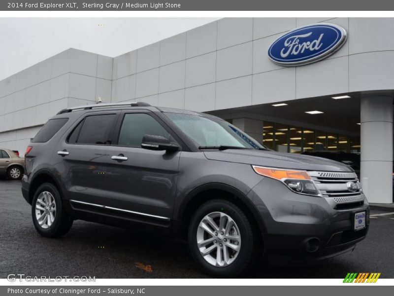 Sterling Gray / Medium Light Stone 2014 Ford Explorer XLT