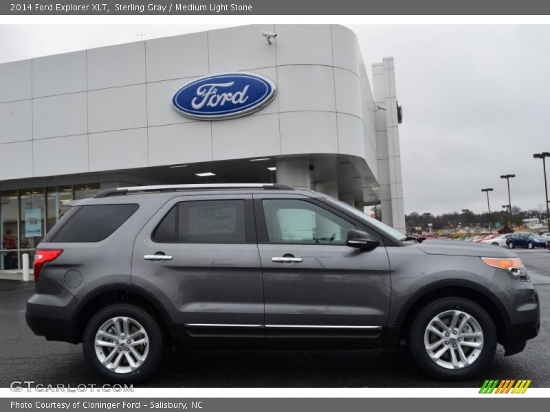 Sterling Gray / Medium Light Stone 2014 Ford Explorer XLT