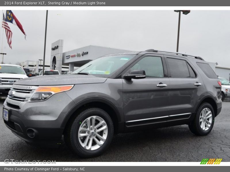 Sterling Gray / Medium Light Stone 2014 Ford Explorer XLT
