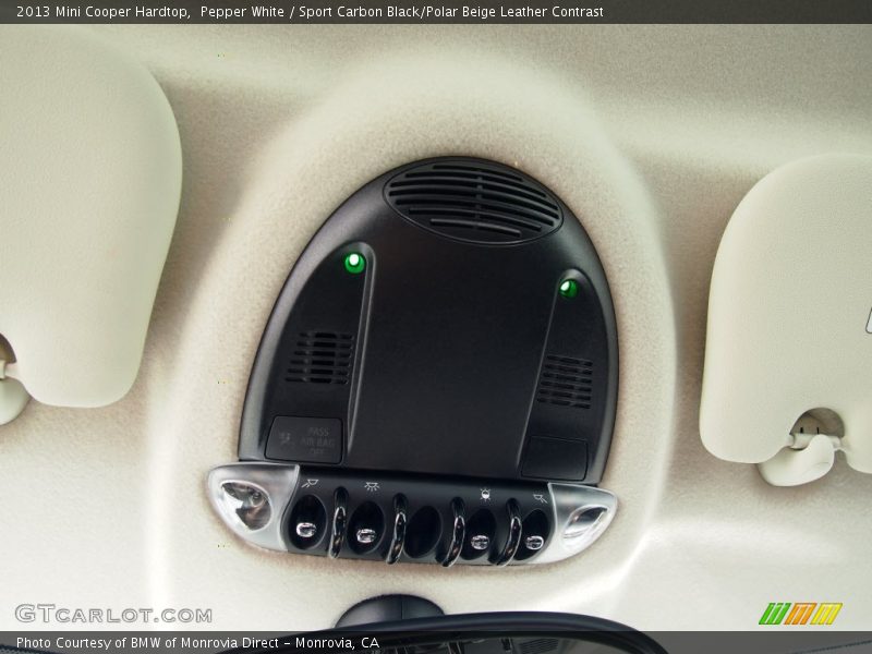 Pepper White / Sport Carbon Black/Polar Beige Leather Contrast 2013 Mini Cooper Hardtop