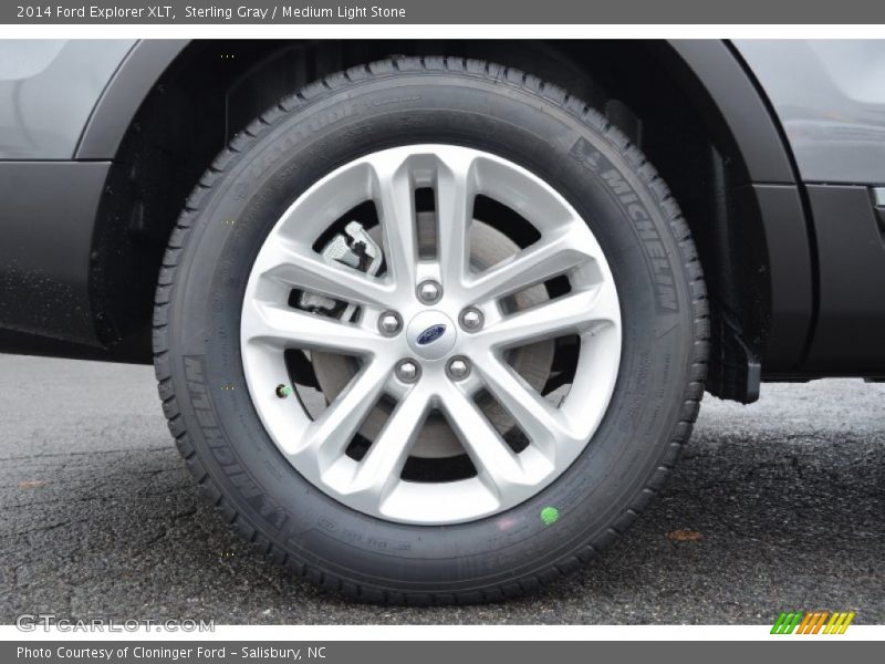 Sterling Gray / Medium Light Stone 2014 Ford Explorer XLT