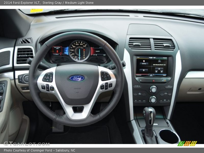 Sterling Gray / Medium Light Stone 2014 Ford Explorer XLT