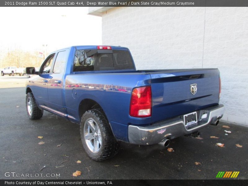 Deep Water Blue Pearl / Dark Slate Gray/Medium Graystone 2011 Dodge Ram 1500 SLT Quad Cab 4x4