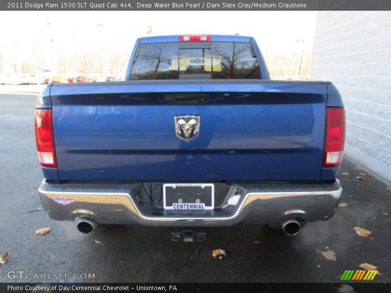 Deep Water Blue Pearl / Dark Slate Gray/Medium Graystone 2011 Dodge Ram 1500 SLT Quad Cab 4x4