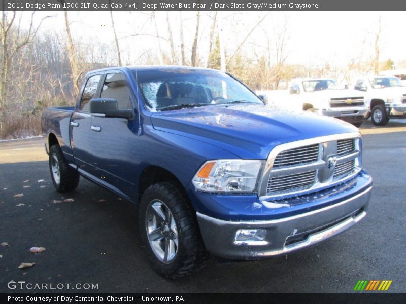 Deep Water Blue Pearl / Dark Slate Gray/Medium Graystone 2011 Dodge Ram 1500 SLT Quad Cab 4x4